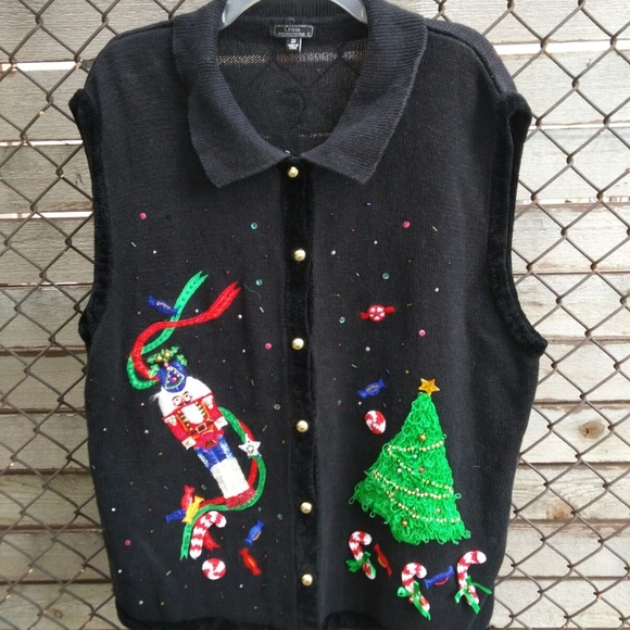 plus size christmas sweater vest